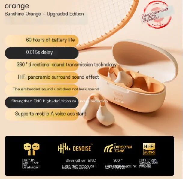 2024 Cute Color Open Ear Wireless Earbuds (One Set)
