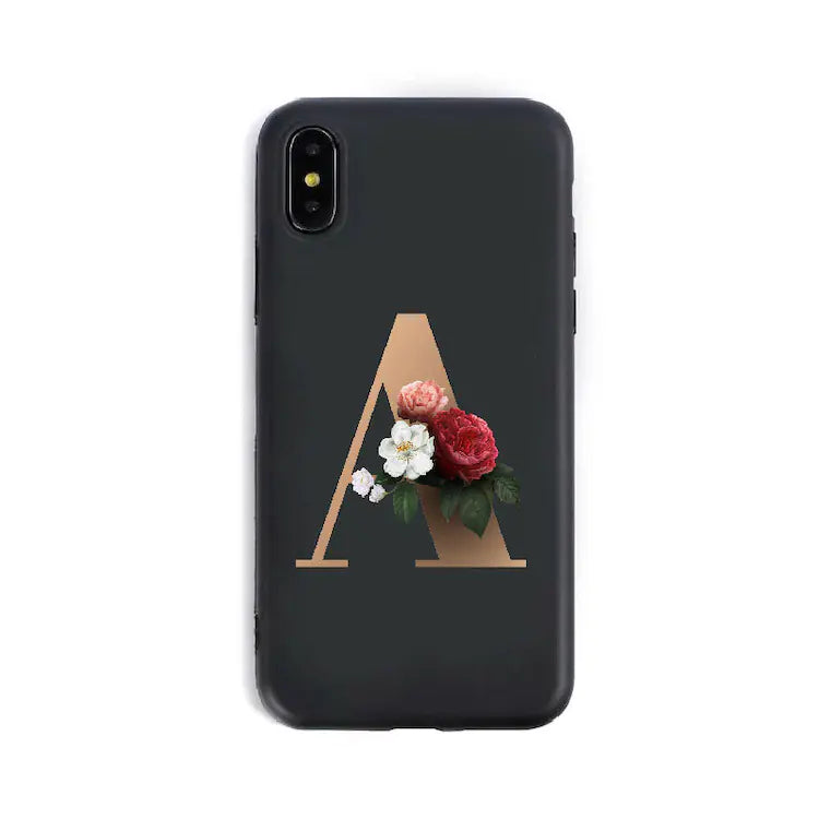 26 Silicone Phone Cases with English Alphabet Design