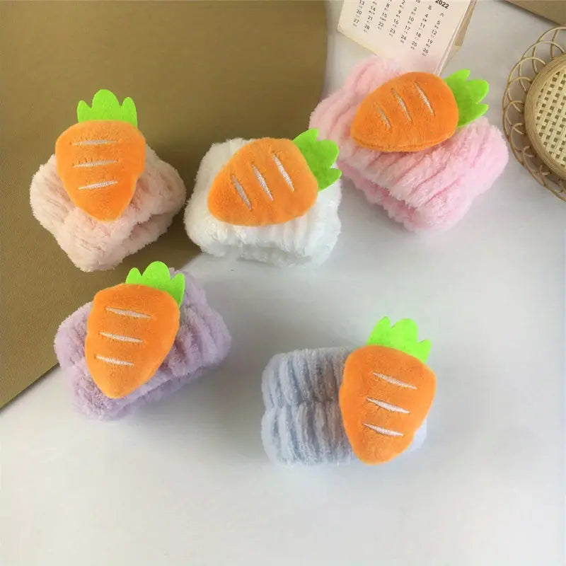 2pcs Kawaii Cartoon Face Wash Wrist Strap and Sleeve