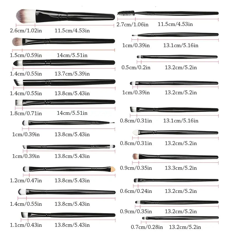 20 Pcs Colorful Soft Makeup Brushes Set and Tools